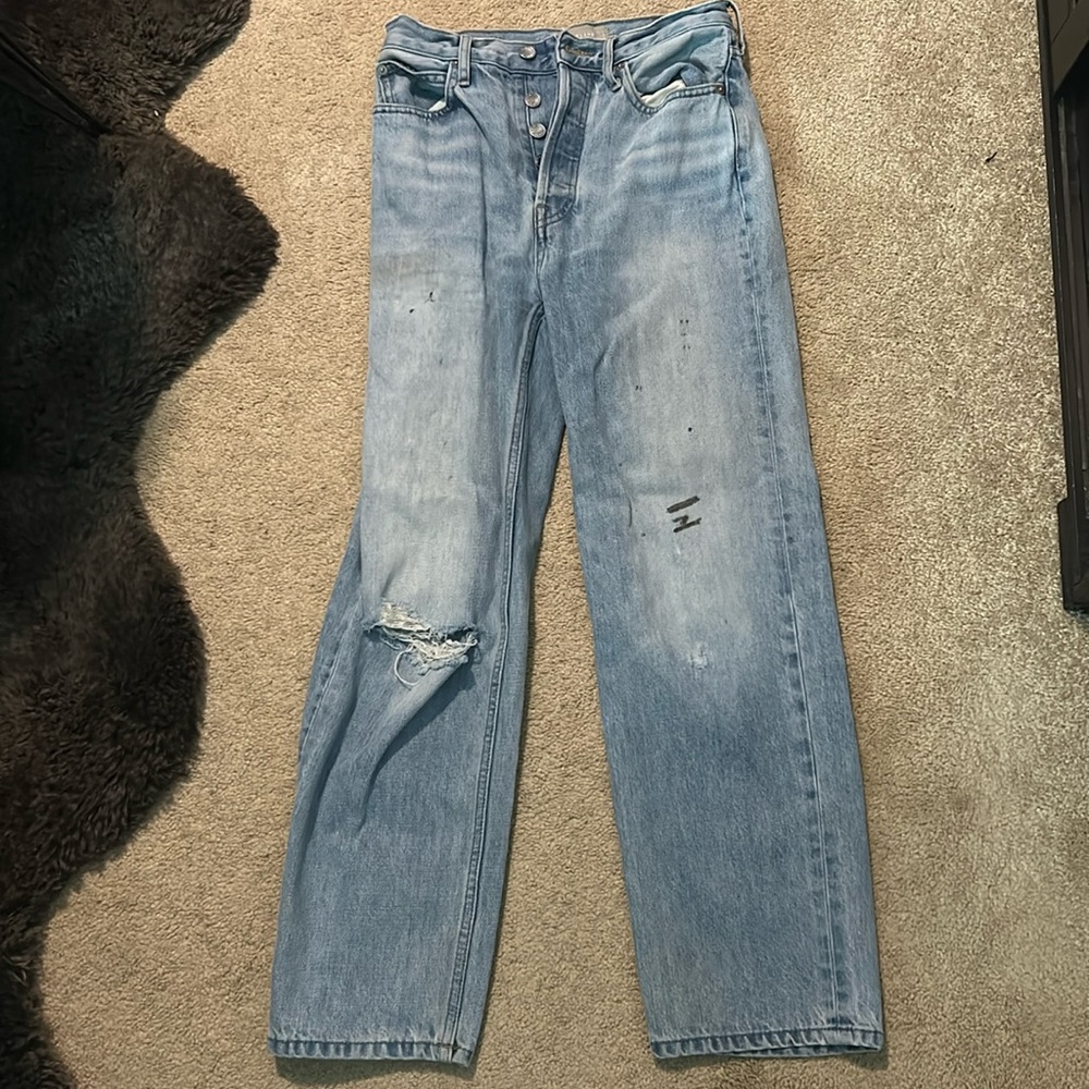 Everlane Way High Jean Purposely Distressed